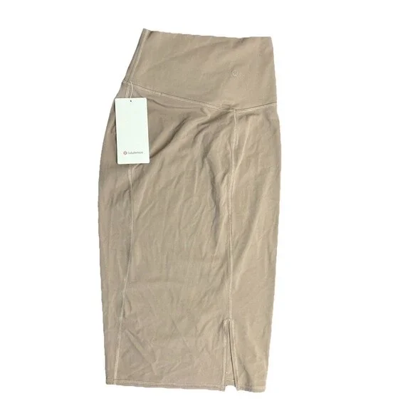 Lululemon Nulu Slim-Fit High-Rise Skirt TPTC Taupetastic Tan Size 4 New $69 - Picture 2 of 4